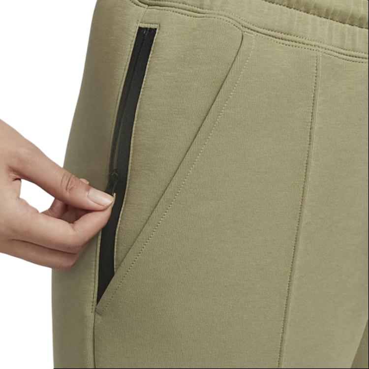 Nike Спортивные штаны Tech Fleece вязаные женские оливково-зеленые FB8331-276