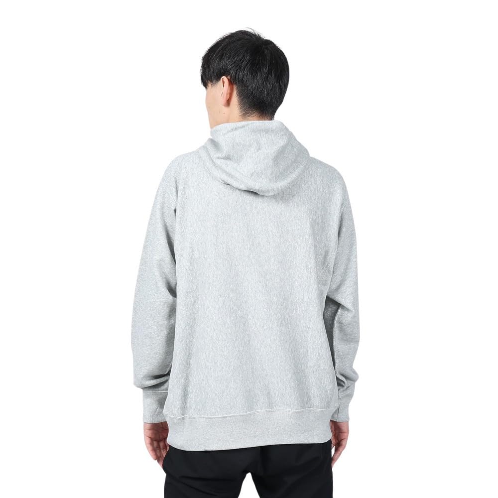 Parka Long Sleeve Cotton 10oz Fleece Graphic Print Reverse Hooded Sweatshirt REVERS Oxford Gray [Champion] 100% Weave(R) WEAVE(R) C3-Z104 Men's