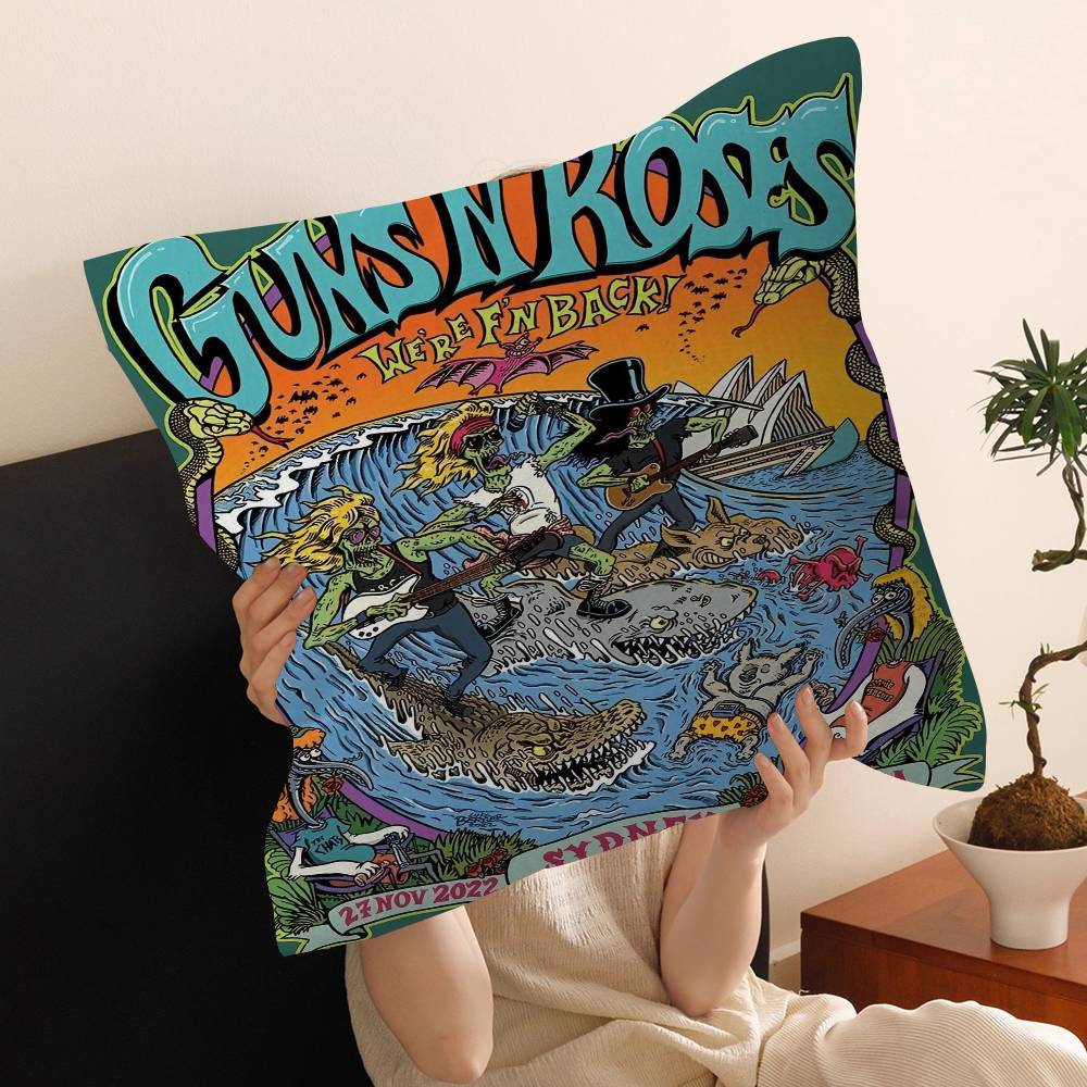 Группа G-Guns N-N' R-Roses-S Наволочка Чехол для Подушки на Диван Декор Комнаты Подарок Ребенку