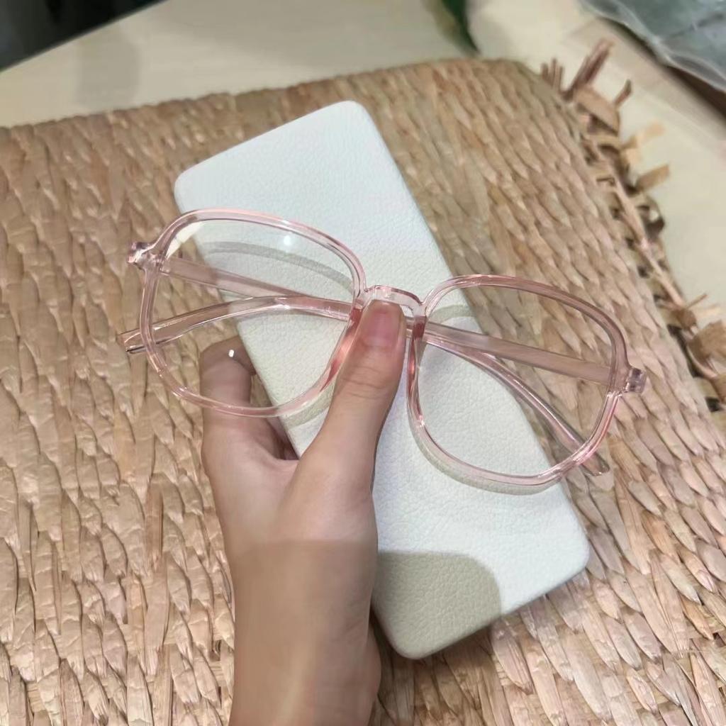 Большие оправы полигональные анти-синие очки модные студенческие плоские очки готовые близорукость