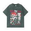 275 GSM Washed T-shirts 100% Cotton DanDaDan V4 Occult Battle Print Unisex Heavy Cotton T Shirt