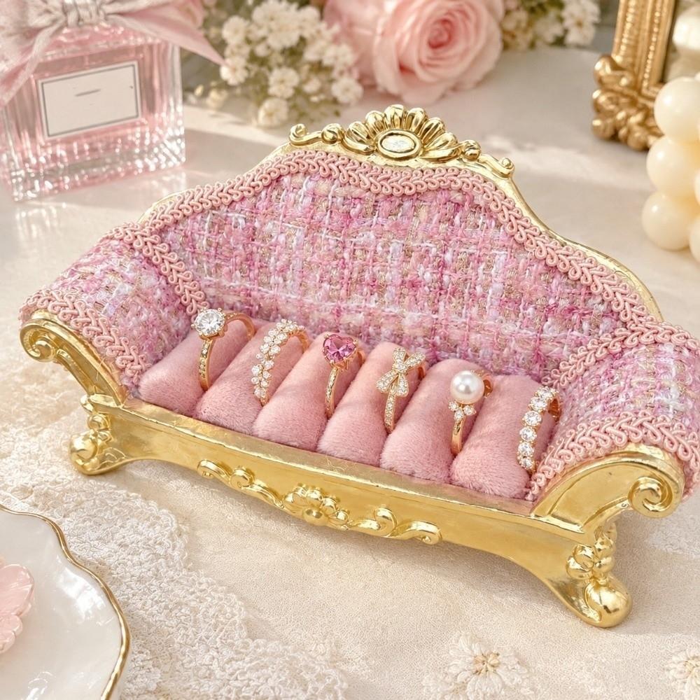 Fairytale Charm Jewelry Display Stand Sofa Shape Earrings Rings Organizer Rings Holder Wedding
