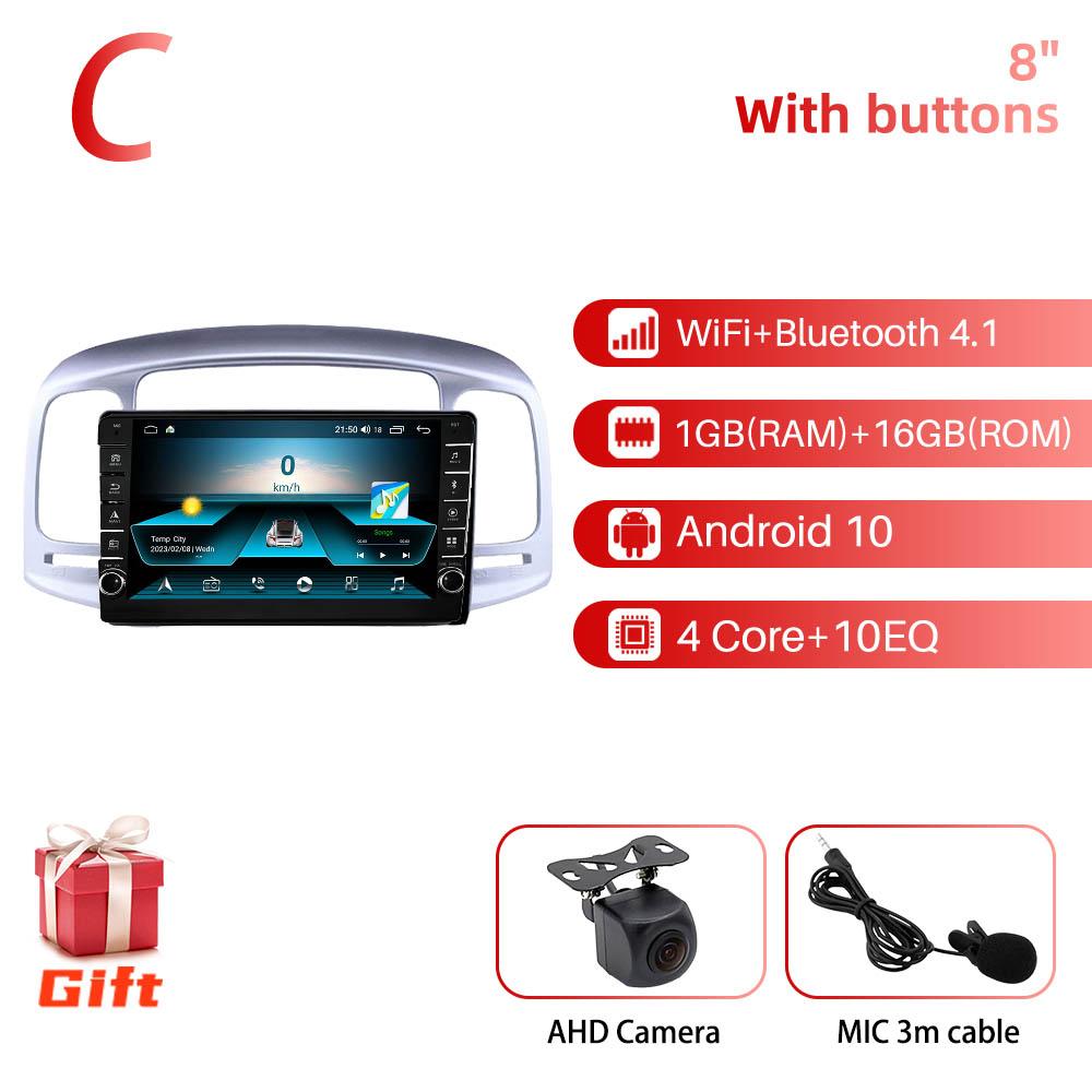 2 Din Автомобильный мультимедийный проигрыватель для Hyundai Accent 2006-2011 Экран Android Радио Стерео GPS Навигация Головное устройство Автомагнитола Carplay