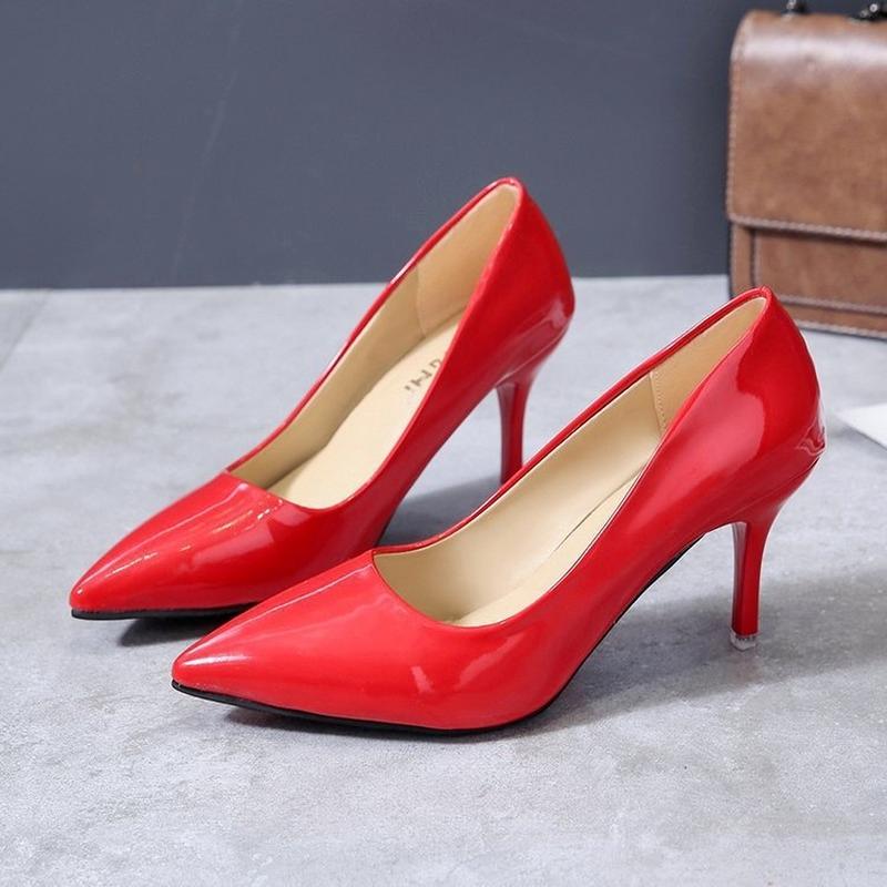 Fashion 2025 NEW 8cm Thin Heels Pumps Women Stiletto-heel Dress Women Shoes Wedding Official Leisure Shoes Plus Big Size 44