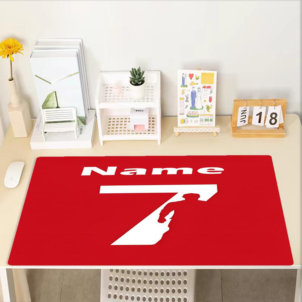 Custom Name 7 Theme Mouse Pad, Non Slip Rubber Base, Multifunctional Office & Home Decor, Perfect for Workspace Personalization.