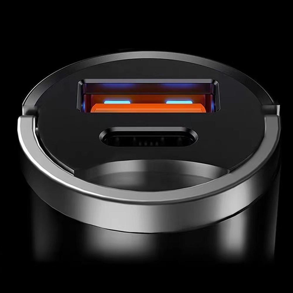 Мини автомобильное зарядное устройство 100 Вт USB Type C Зарядное устройство для телефона в автомобиль Быстрая зарядка Адаптер Quick Charge Для iPhone