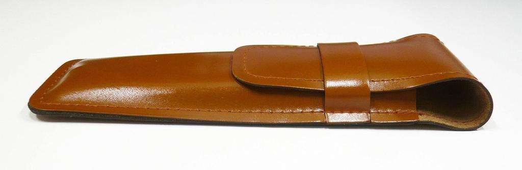 Тонкий пенал из воловьей кожи, красно-коричневый, набор, металлическая шариковая ручка Scorpion Shocking, черный цвет ASCR-B989A-B