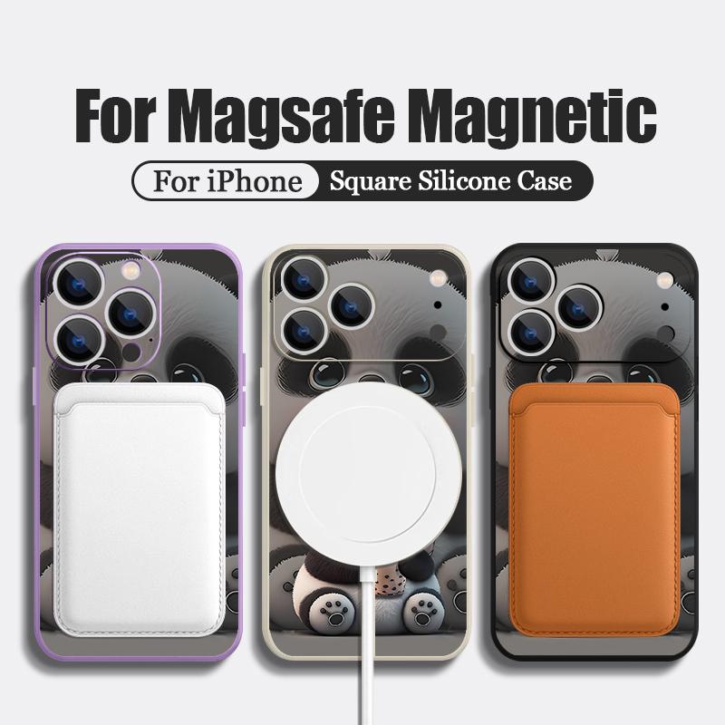Чехол для iPhone 17 Pro Max Пчеловод Панда Магнитный Для Magsafe Силиконовый Чехол Для iPhone 16 Pro Max Funda iPhone 15 14 13 12 11 16E Air