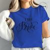 New Fashion Team Bride Tee T-Shirt Womens Vintage Wedding Party T-Shirt Funny Bride T-Shirt Tops Women's Tees Streetwear