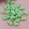Home Party Supplies DIY Jewelry Accessories 15x11mm 30Pcs Creative Heart Rubber Making Materials Beads 9 Color Mobile Phone Chain Solid Color Fashion