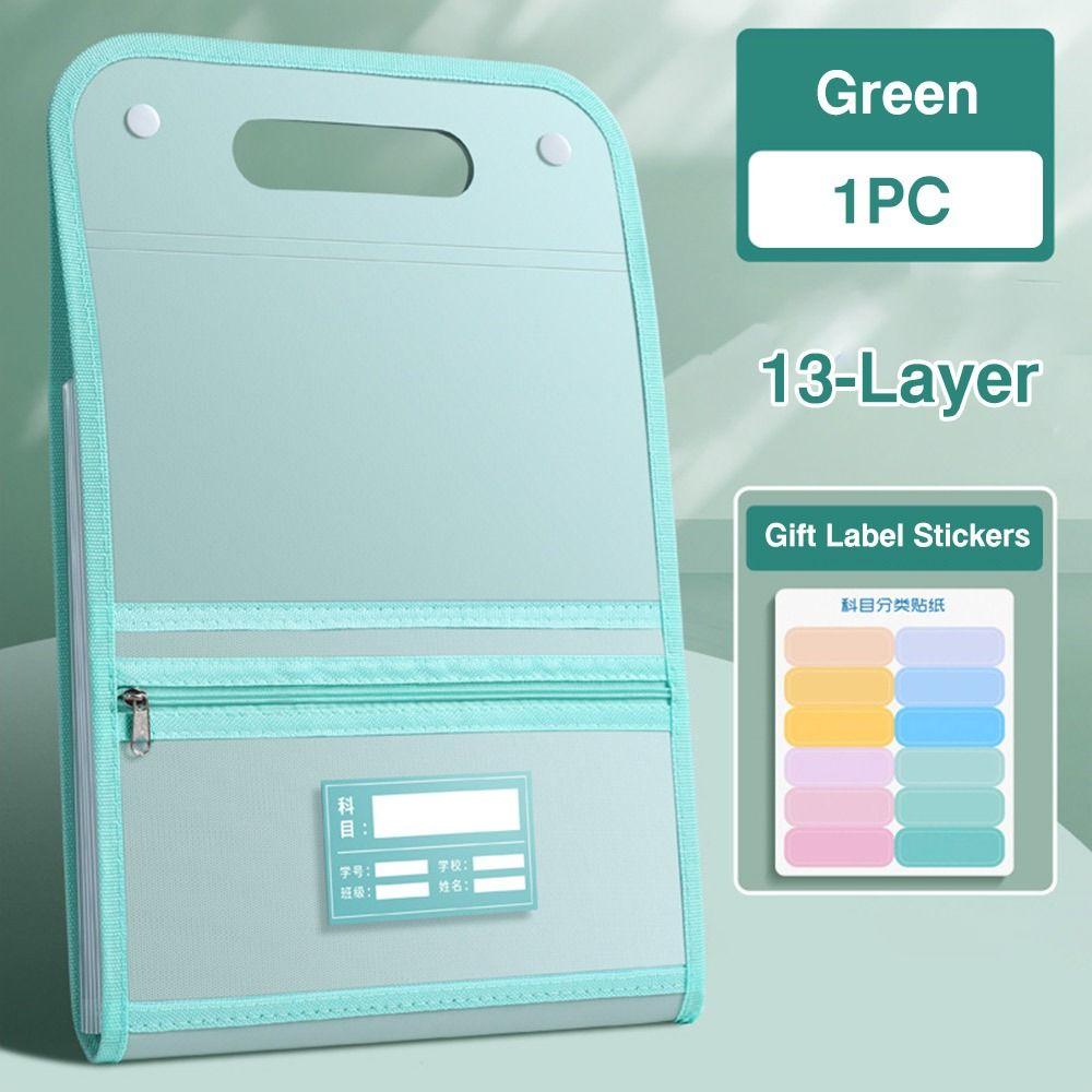 13 Pockets Organ Bag Waterproof Document Bag Creative Envelope Folder  School Office