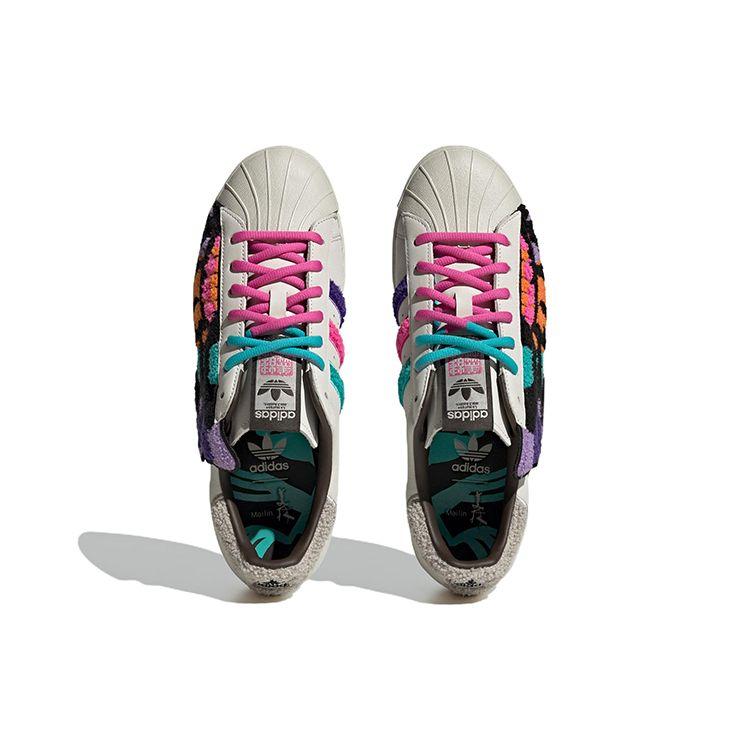 Adidas Originals Han Meilin X Superstar 80S Rooster Leather Low-Top Sneakers Unisex Sneakers White Black Pink ID4386