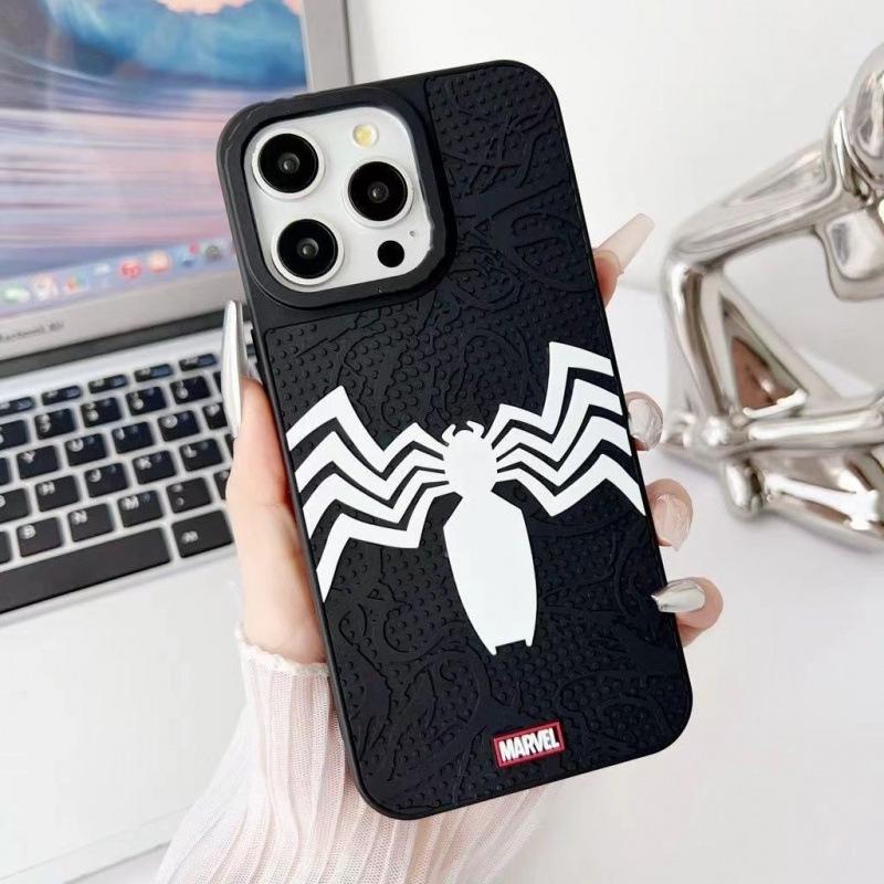 3D силиконовый чехол-скин для телефона Marvel Человек-паук Бэтмен iPhone 13 Pro Max и Apple 11
