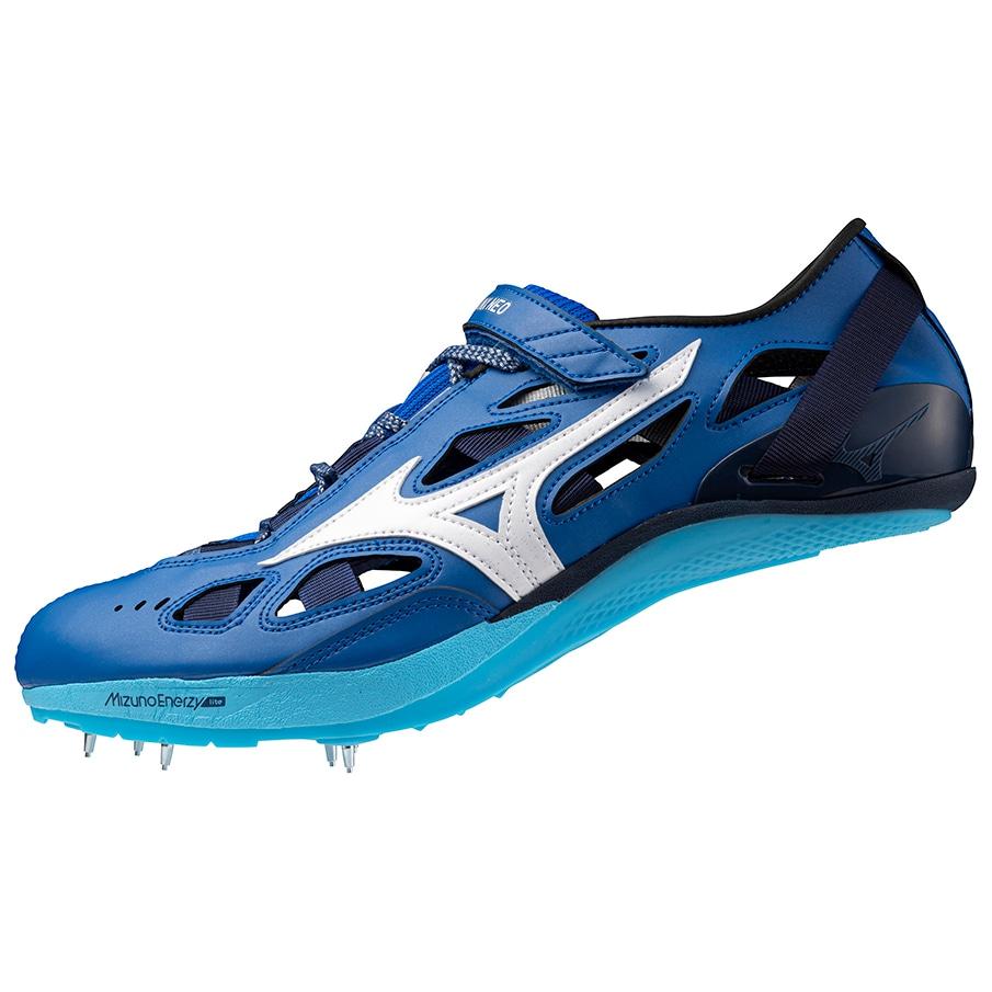 Mizuno Нескользящие Износостойкие Низкие Спринтерские Беговые Кроссовки Унисекс Синий Белый Mizuno U1GA240001