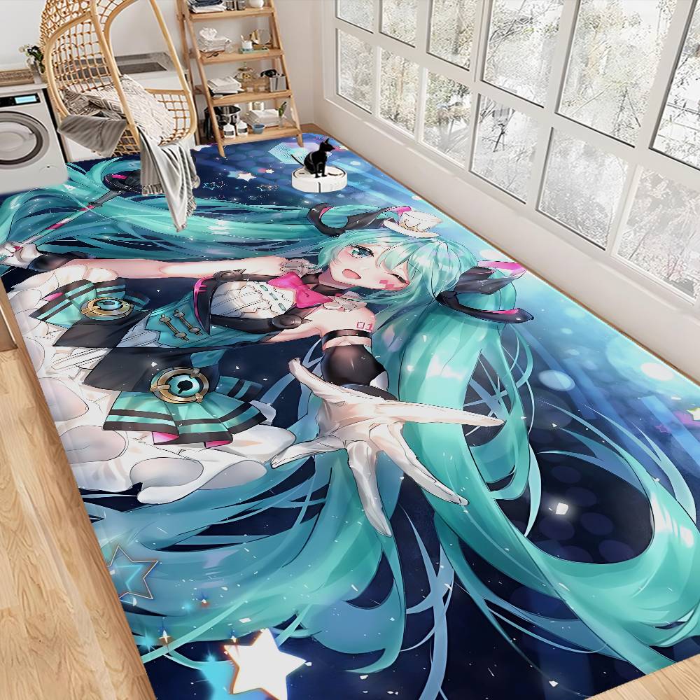 Music Characters M-Miku Room Mats Retro Multiple Choice Living Room Kitchen Rug Non-Slip Welcome Rug