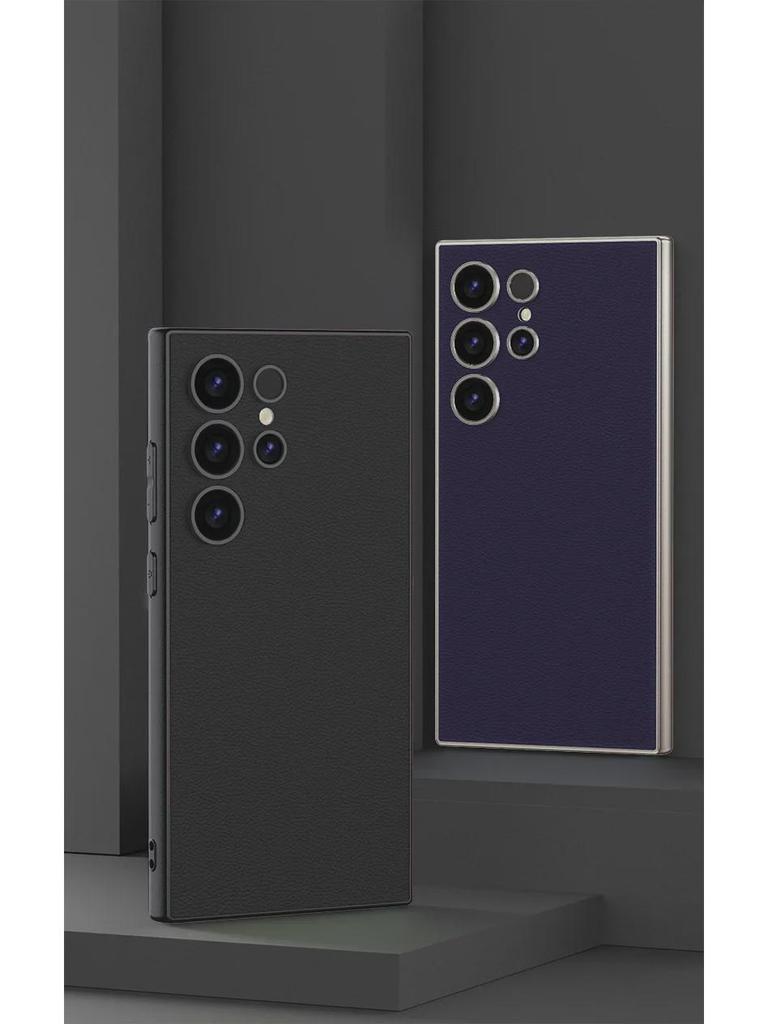 Чехол из металлической матовой кожи для Samsung S24Ultra — ультратонкая модная защита