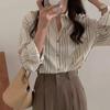 Women Shirt Striped Spring Long Sleeve Loose Fashion Tops For Female Clothing