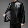 Осень и зима Новая мужская кожаная куртка Кожаная куртка Деловая повседневная с воротником-стойкой Флисовая утолщенная ветрозащитная молодежная кожаная куртка