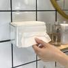 Акриловая настенная коробка для салфеток Прозрачная коробка для хранения бумажных полотенец Коробка для салфеток Туалетная бумага без перфоратора Бытовой диспенсер для салфеток