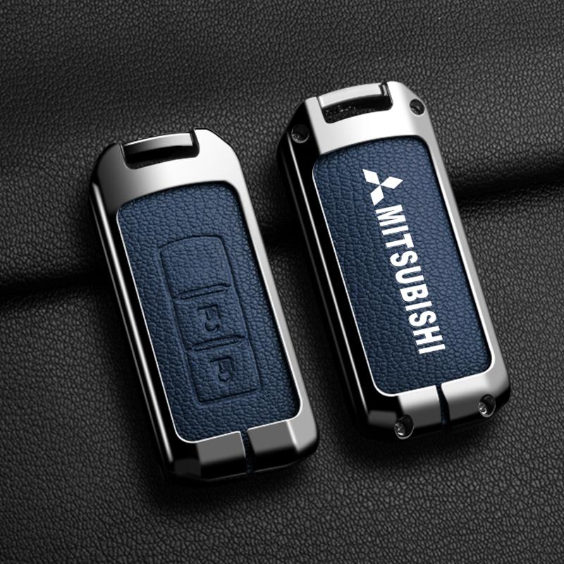 cyfmlu1 cydjfg1 2Button Smart Keys Goatskin Car Key Case Full Cover Fit for Mitsubishi Outlander 2015 Pajero Sport 2020G Pajero Sport 3 Keychain