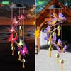 Butterfly Solar Bell Wind Chime,Color Changing Solar Wind Chime,Outdoor Waterproof Wind Bell Light For Home Garden Decoration