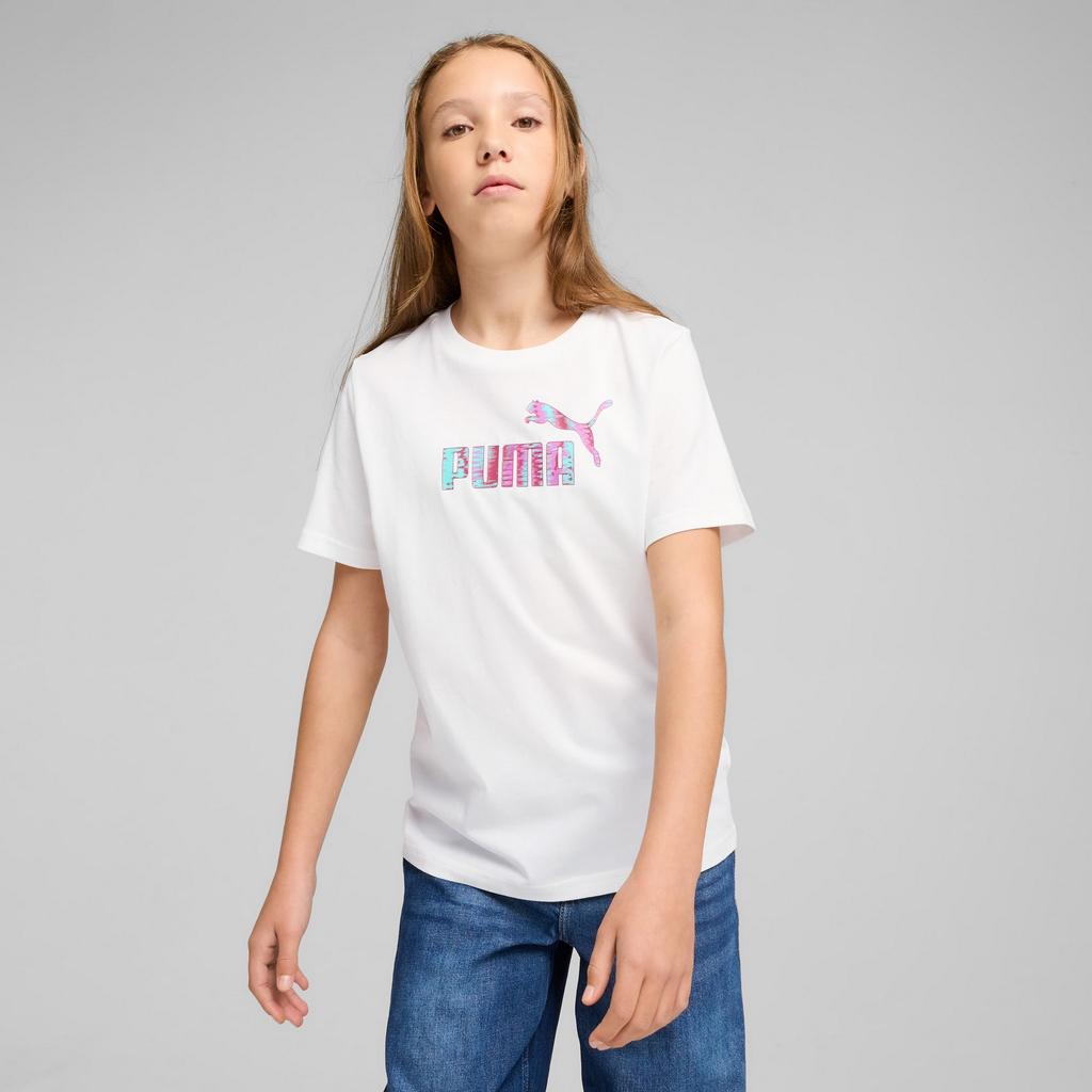 Puma ESS NATURE 2.0 girls' T-shirt white 68648402 size 140