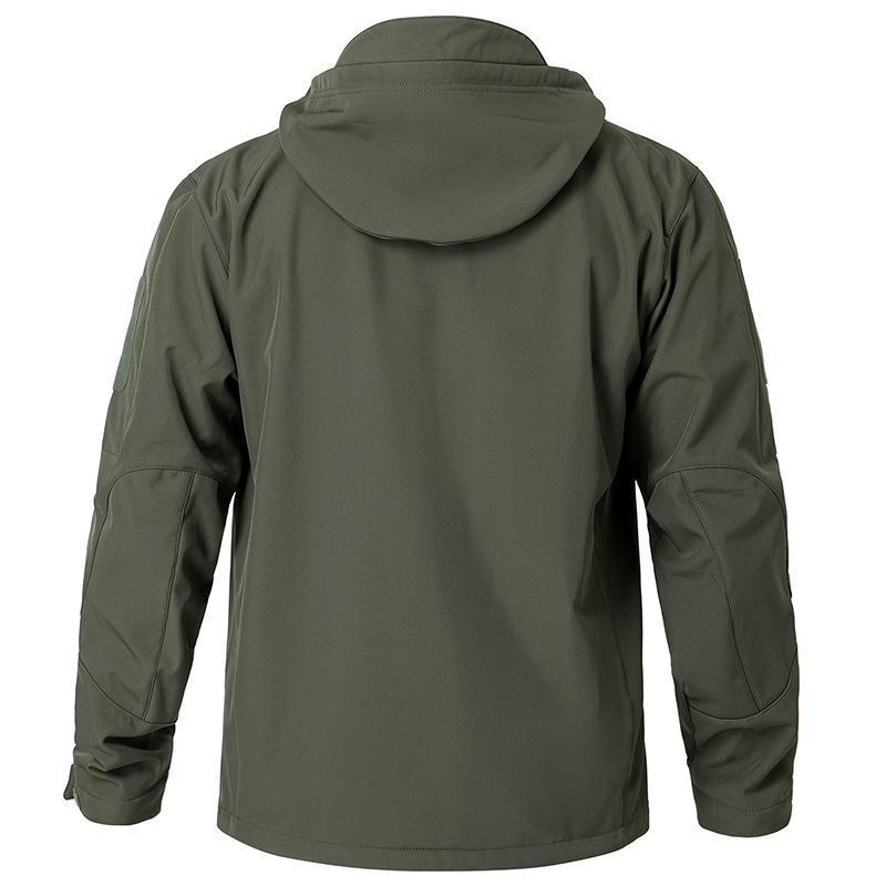 Men's Soft Shell Tactical Jacket Waterproof Warm Fleece Hooded Military Coat Winter Hiking Hunting Clothes Outerwear Outdoor Windbreaker USA Size
