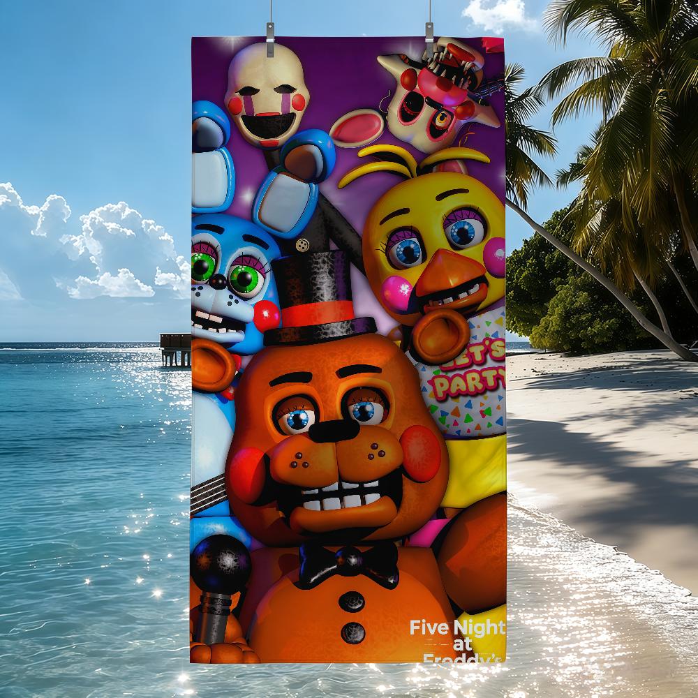 Игровое Полотенце F-Five N-Nights at F-Freddys Полотенце для Сушки Полотенце для Ванной Подходит для Легкого Плавания Кемпинга Йоги Пляжа На Улице