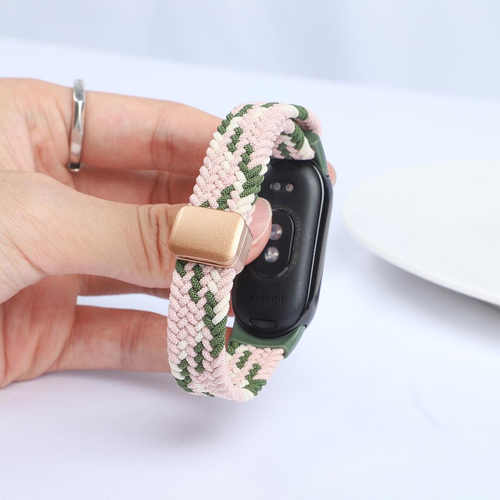 Магнитный плетеный ремешок для Xiaomi Mi Band 10 Аксессуары дышащий нейлоновый браслет ремешок pulseira correas для Xiaomi Mi band 9 8