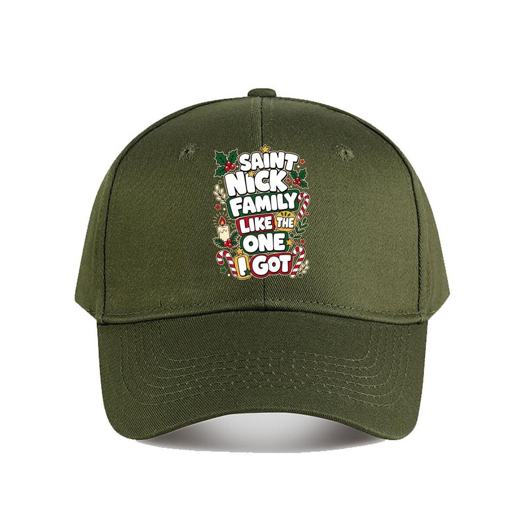 Funny Christmas Family Quote Letteri Baseball Cap Fashion Outdoor Sports Sunhat Unisex Snapback Cap Womens