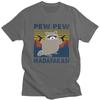 Custom Raccoon Pew Pew Madafakas Tshirt for Men Short Sleeve T Shirt Tshirts 100 Cotton Tee Gift Idea