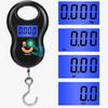 Портативные подвесные весы 50 кг 10 г, кухонные весы, ЖК-цифровые весы с подсветкой, электронные весы для рыбалки, карманные весы, весы для багажа, черные