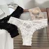 Ruffle Mesh Floral Bowknot Panties Thong Lace Flower Transparent Briefs Comfortable   Girl