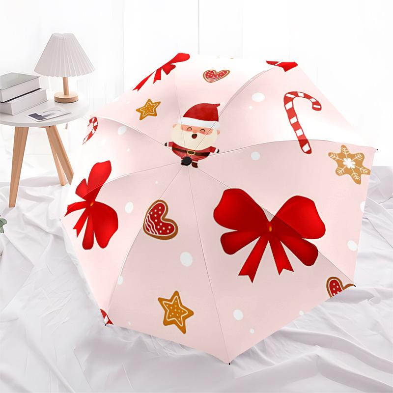 1pc Christmas, festive Automatic Folding Umbrella - 8-Rib Automatic Open/Close, Large Canopy Birthday Festival Gift yy251217164