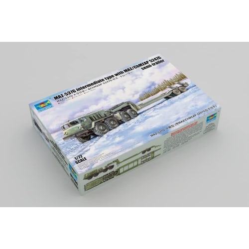 Trumpeter 1/72 MAZ-537G Tractor & ChMZAP 5247G Semi-Trailer Plastic Model Kit 07194