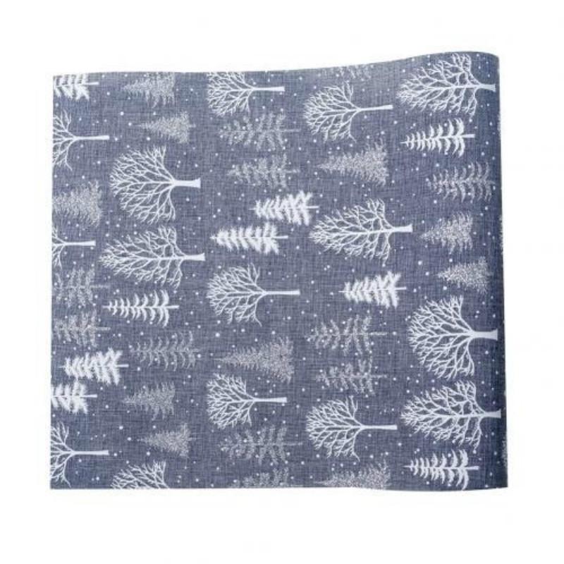 270 см Рождественская скатерть с принтом снежинки и дерева, кухонная декоративная скатерть, рождественское украшение