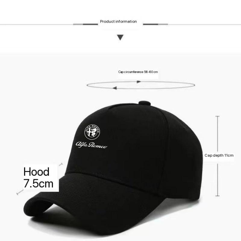 For Alfa Romeo Creative Car Baseball Cap Cotton Snapback Suitable for Alfa Romeo Mito 147 Giulietta 159 156 Stelvio Giulia Outdxya563