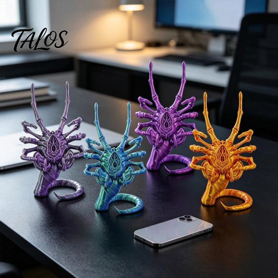 Стабильный держатель для смартфона, 3D-печатный держатель для телефона в стиле научно-фантастического хоррора, Новая подставка, Уникальный гаджет для видеозвонков, Компактное коллекционное украшение и для рабочего стола