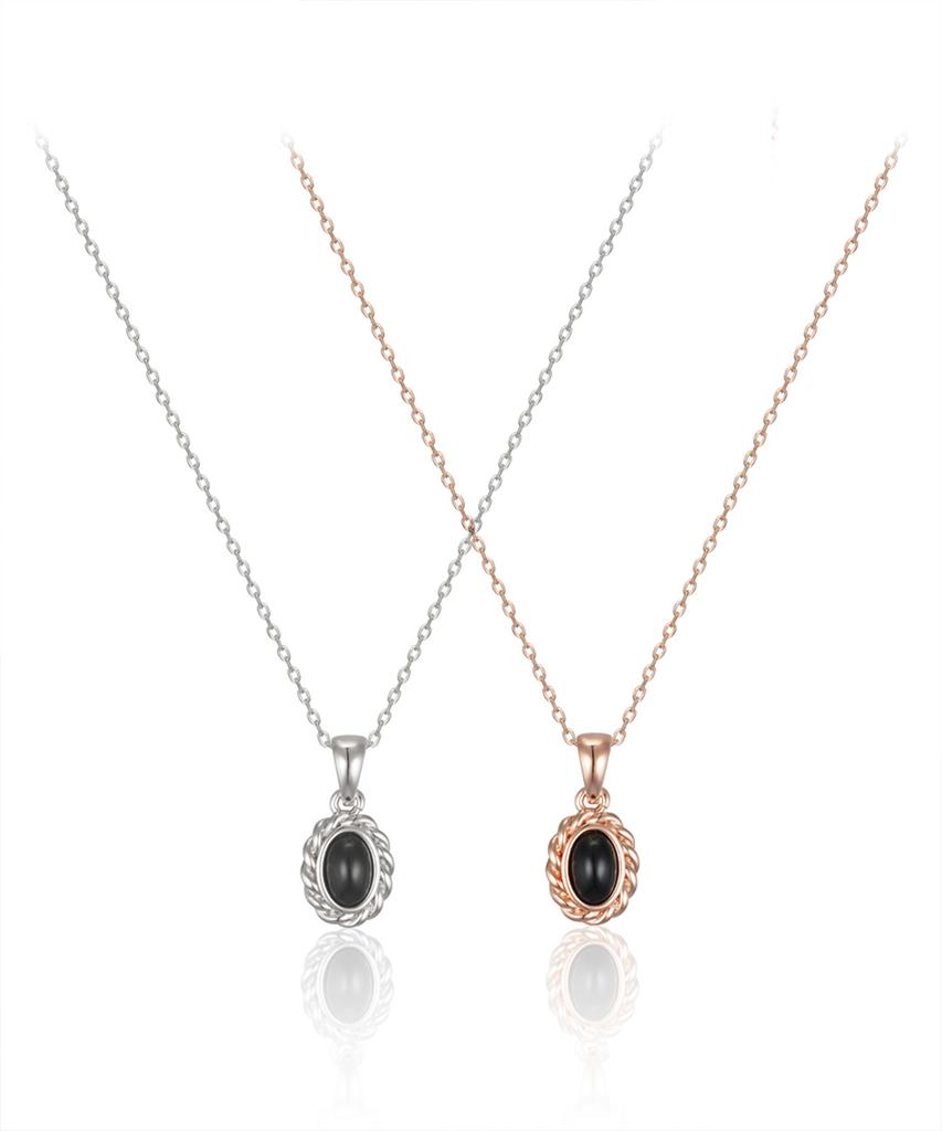 Ellejewelry Ella Овальное ожерелье с ониксом Elbrnn205