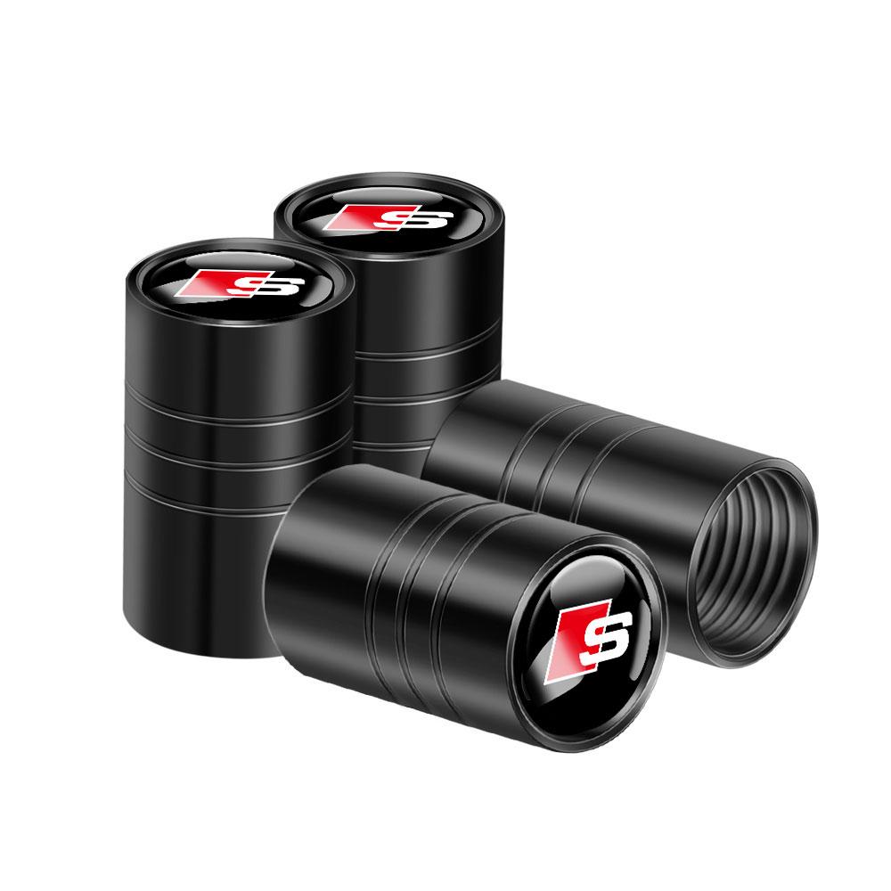 4pcs 3D Metal Car Wheel Tire Valve Caps Tyre Rim Stem Covers Accessories For Audi OOOO SLINE RS S TT A1 A3 8P 8V A4 A5 A6 A7 A8L