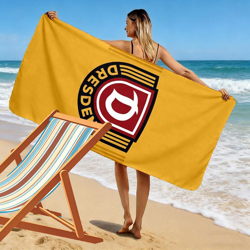 Dynamo Dresden Print Beach Towel, Large Soft Quick Dry Towel for Beach Camping Swimming