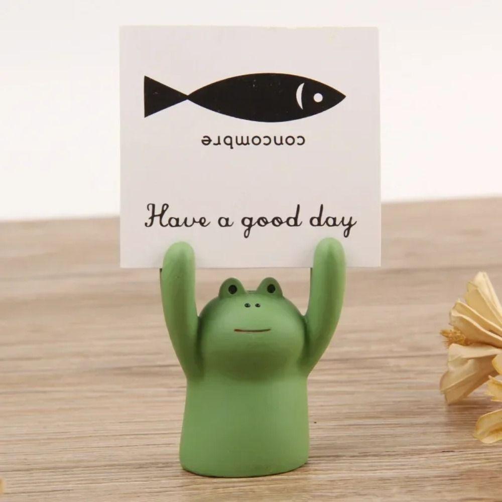 Resin Desktop Memo Clip Holder Messege Photo Stander Clip Lovely Hand Raising Card Clip Rome