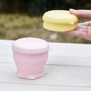 Кружка с крышкой и ремешком для переноски, безопасная для посудомоечной машины, силиконовая посуда для напитков, для спорта и повседневного использования