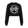AC/DC Womens/Ladies Tour Emblem Cropped Sweatshirt