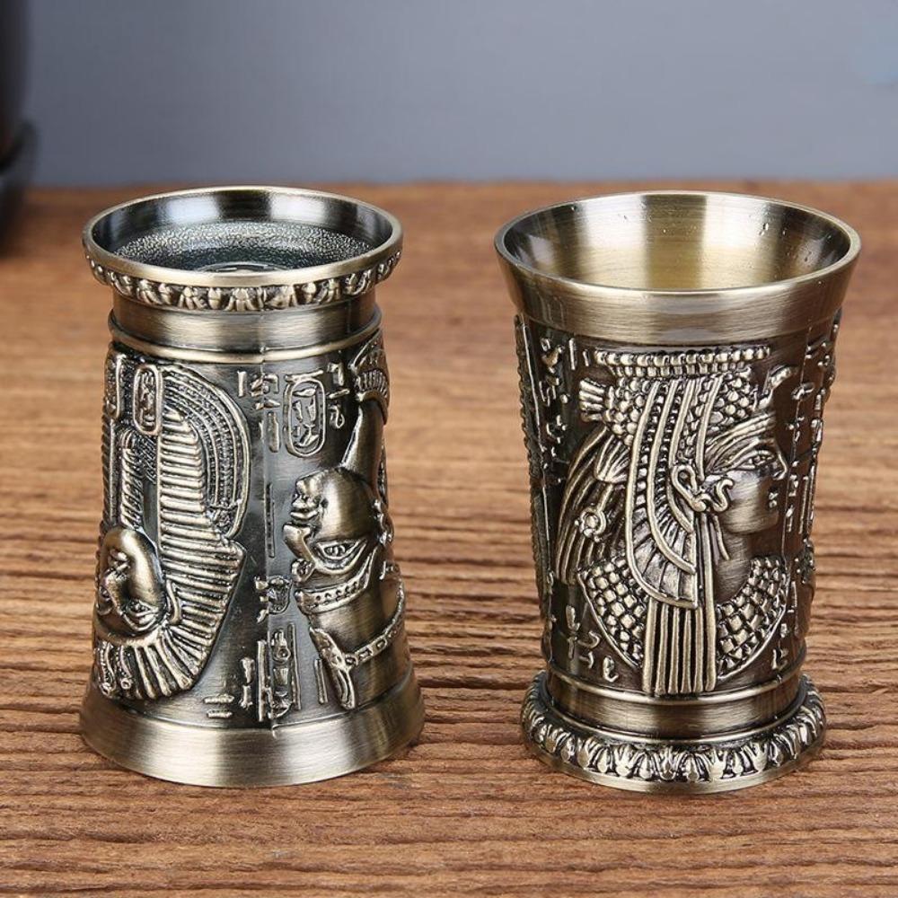 1 шт египетский фараон винный кубок металлические поделки древний египетский тотем винный кубок креативный европейский стиль винтажный винный кубок