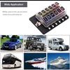 12 Ways Blade Fuse Holder Block, Car Boat Marine Fuse Box Holder Indicator 12V~24V Power Distribution Panel Board Car Kit Fuse