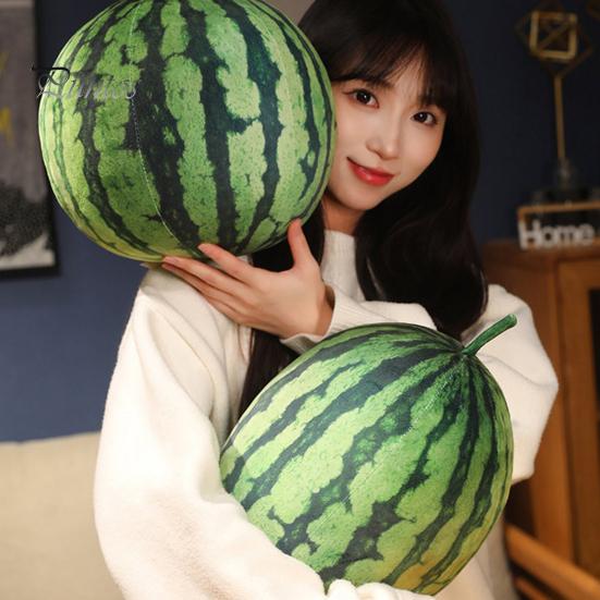 Мягкая игрушка арбуз, мягкая подушка с фруктами, декоративная подушка в виде арбуза, креативный подарок для детей