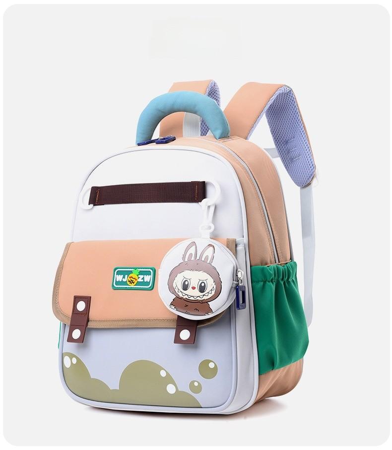 Childrens Letter Backpack With Adjustable Shoulder Strap Zipper Design
