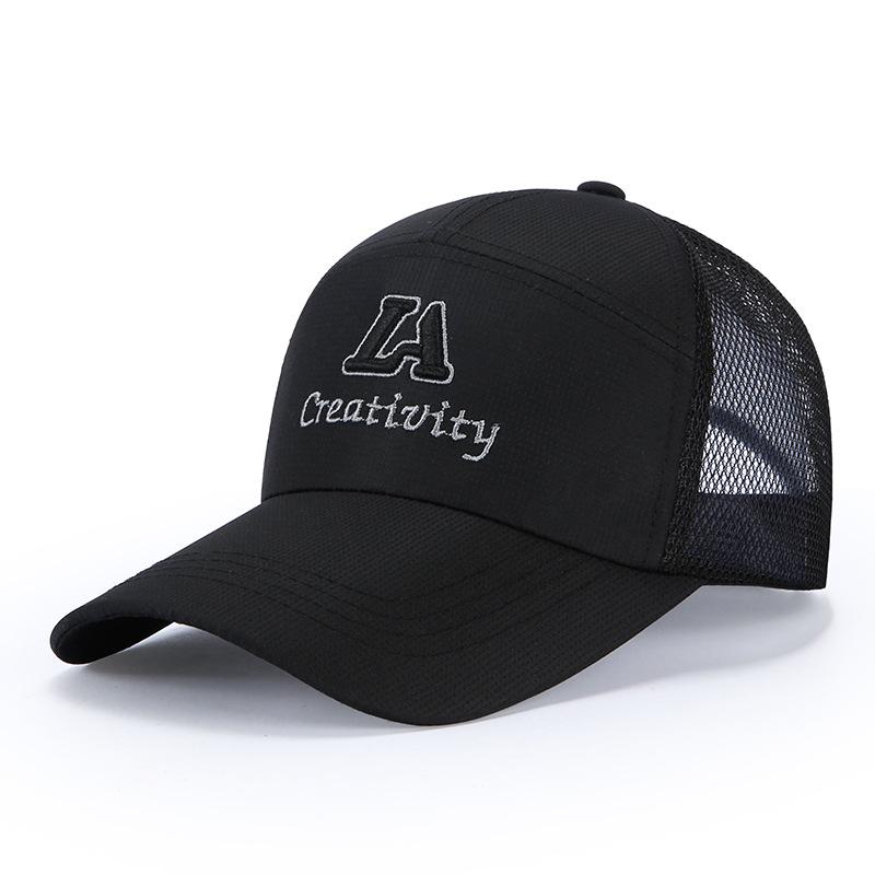Men'S Breathable Mesh Cap Mesh Cap Embroidered Alphabet Baseball Cap Sunscreen Shade Cap Outdoor Versatile Tide
