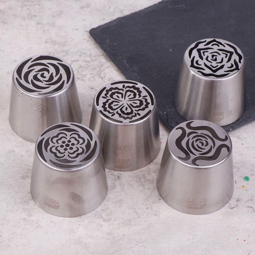 Stainless Steel Flower Squeeze Mouth Large Size Cream Nozzles for Cupcake Decoration